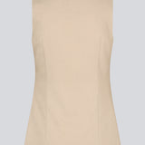 Fitted vest with a v-neck. NormaMD top has a button closure and two pockets in front.
