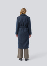 Otillamd coat - Navy Herringbone