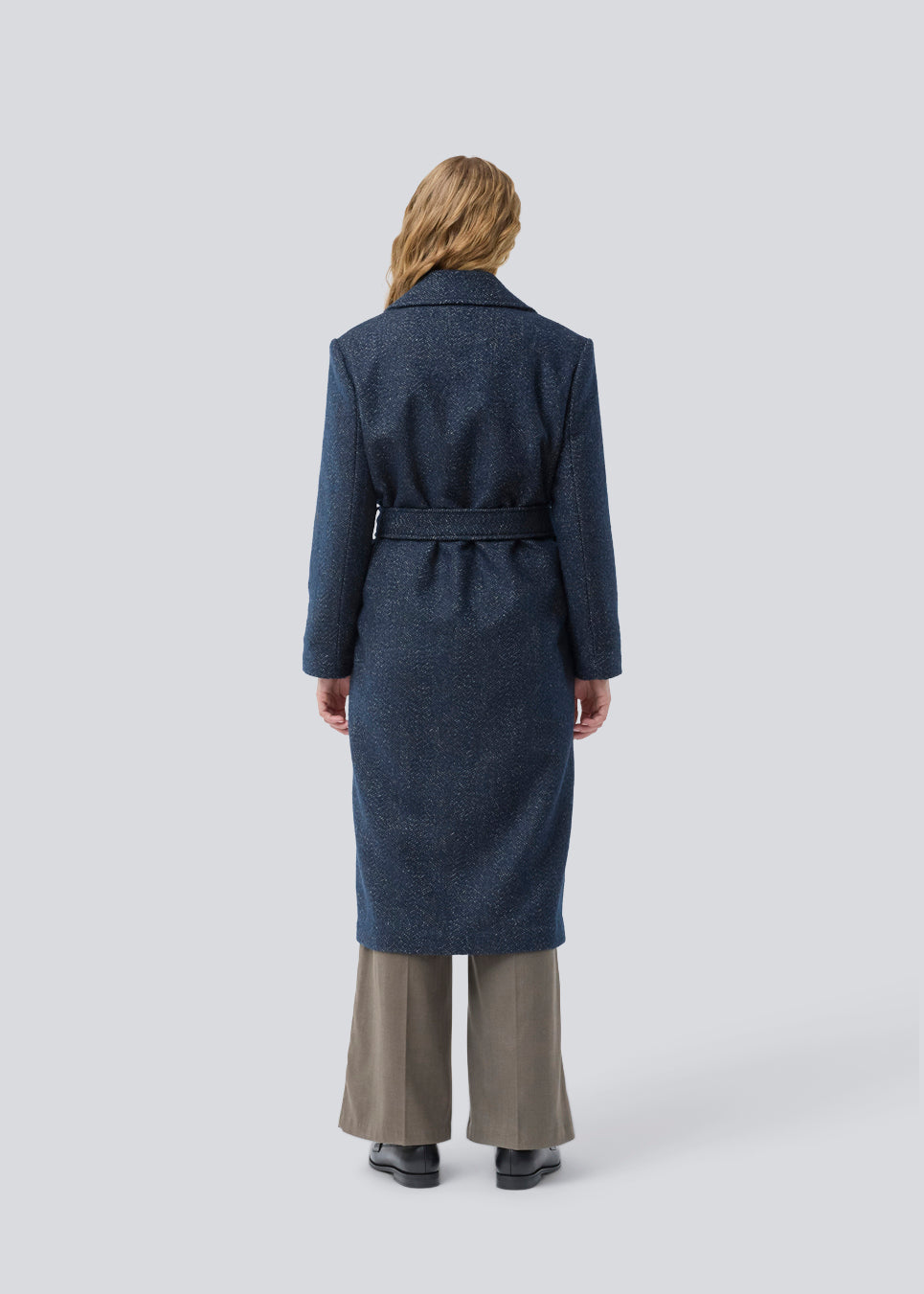 Otillamd coat - Navy Herringbone