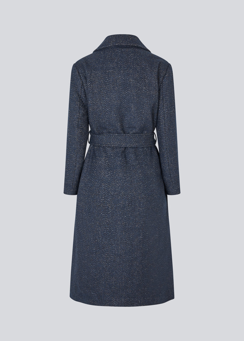 Otillamd coat - Navy Herringbone
