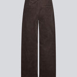 Suit trousers with pleats in corduroy. Pablomd wide pants has long wide legs with side pockets.