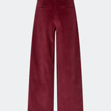 Suit trousers with pleats in corduroy. Pablomd wide pants has long wide legs with side pockets. 