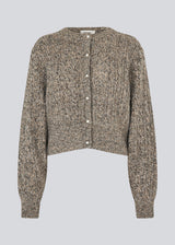 Knitted cable knit cardigan with pearl buttons. &nbsp;Pammiemd cardigan has a round neckline and ribbed hem.&nbsp;