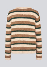 Soft knit in recycled polyester. Philipmd stripe O-neck has long sleeves and a round neckline.