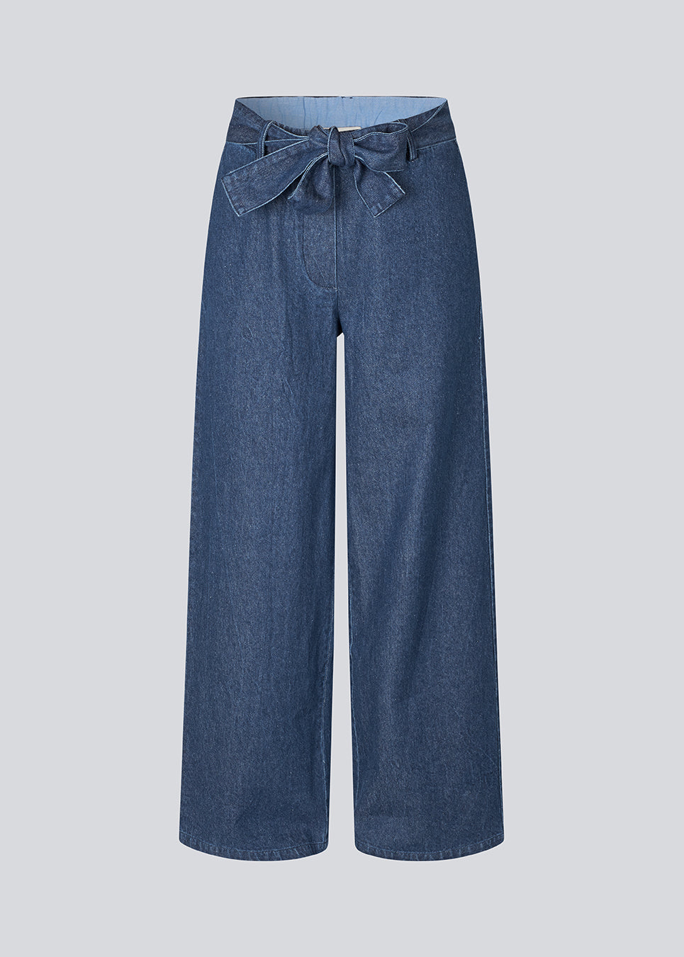 Wide-leg pants with a tie in cotton denim. &nbsp;Possymd pants have an elastic waistband and side pockets.&nbsp;
