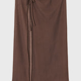 Prudencemd wrap skirt - Seal Brown
