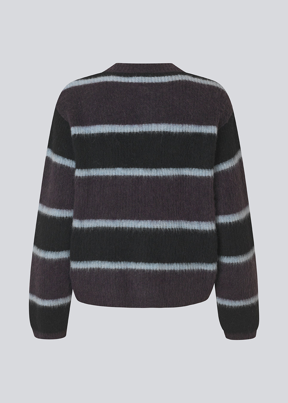 Soft knitted striped cardigan. The Rafaelmd striped cardigan features a round neckline and stylish metal buttons – a classic knit with a modern twist.