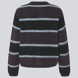 Soft knitted striped cardigan. The Rafaelmd striped cardigan features a round neckline and stylish metal buttons – a classic knit with a modern twist.