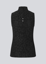 Sleeveless top with high neck. The Ricardomd top features a metallic floral pattern and a classic silhouette – perfect for both everyday wear and parties.