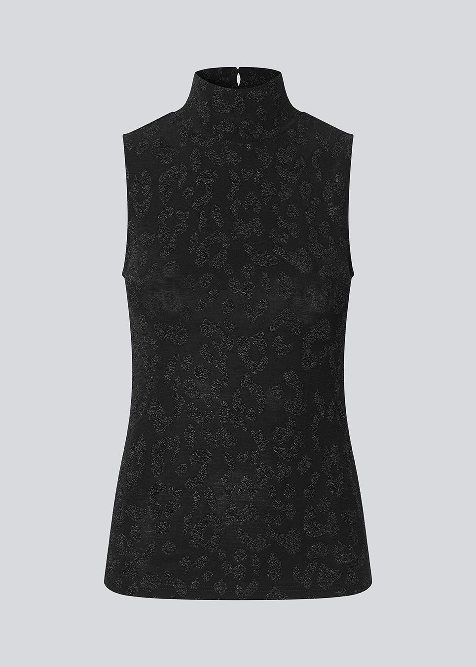 Sleeveless top with high neck. The Ricardomd top features a metallic floral pattern and a classic silhouette – perfect for both everyday wear and parties.