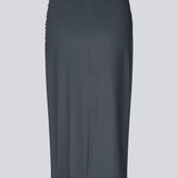 Midi skirt in recycled polyester. The Richardmd skirt is a fitted midi skirt with soft draping and a gold buckle detail at the front – effortlessly simple and feminine.