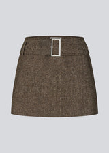Mini skirt in wool. The Rockymd skirt features a wide belt with a decorative buckle – offering a cool and edgy look.