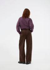 Suit trousers with pleats in corduroy. Pablomd wide pants has long wide legs with sidepockets.