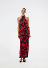 Halterneck top in a beautiful rose print. The Ruthiemd print top features an open back and is made from recycled polyester – graceful and classic.