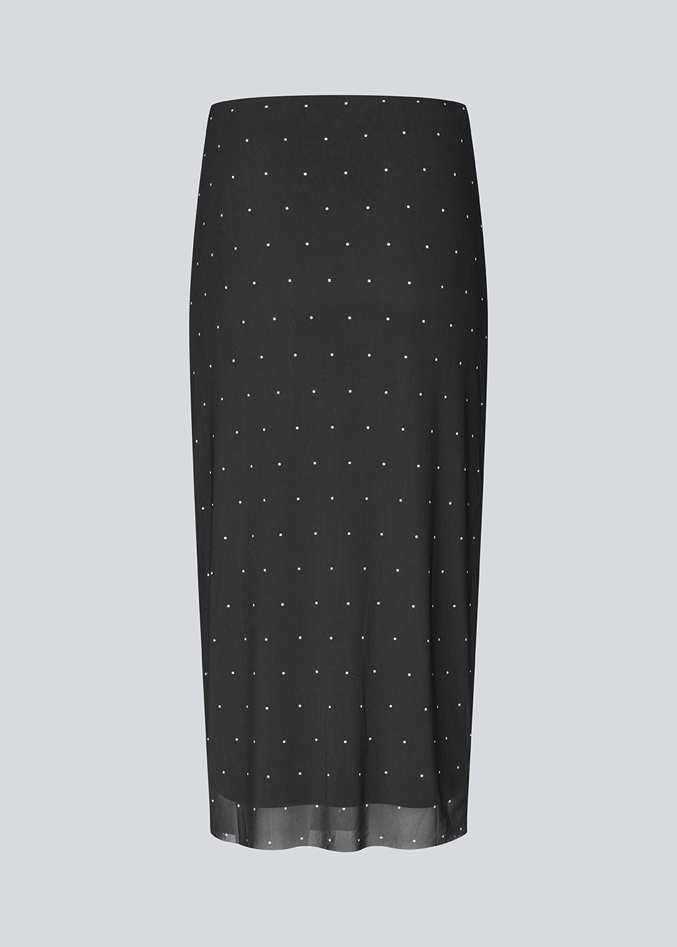 Form-fitting mesh skirt with polka dots and petticoat. Made from 92% recycled polyester, the Samalamd Print Skirt combines stretchability with comfort.