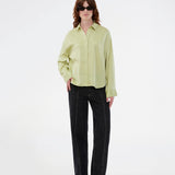 Shirt in light green with relaxed fit. The Sheltonmd Shirt features a timeless design and an elegant look, made from recycled polyester.