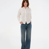 Cool basic jeans in vintage blue wash. Solangemd jeans have wide legs, belt loops, a hidden zipper closure and spacious pockets at the front and back. A versatile must-have with a raw and stylish look.
