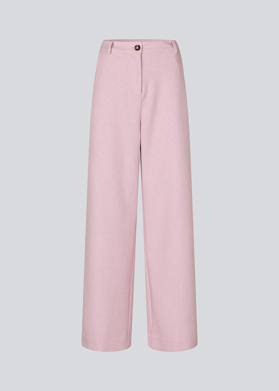 Suit pants in light pink with wide legs. The Sophiemd pants feature a zipper, belt loops, and a relaxed fit – a feminine, modern look that’s perfect with a t-shirt or knit.
