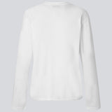 Long-sleeved white T-shirt in 100% organic cotton with "Out of Office" print on the chest. The Sugarmd LS shirt is a casual but cool choice for everyday life with the quote in a fresh pink color.