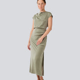 Tailormd dress - Moss Gray