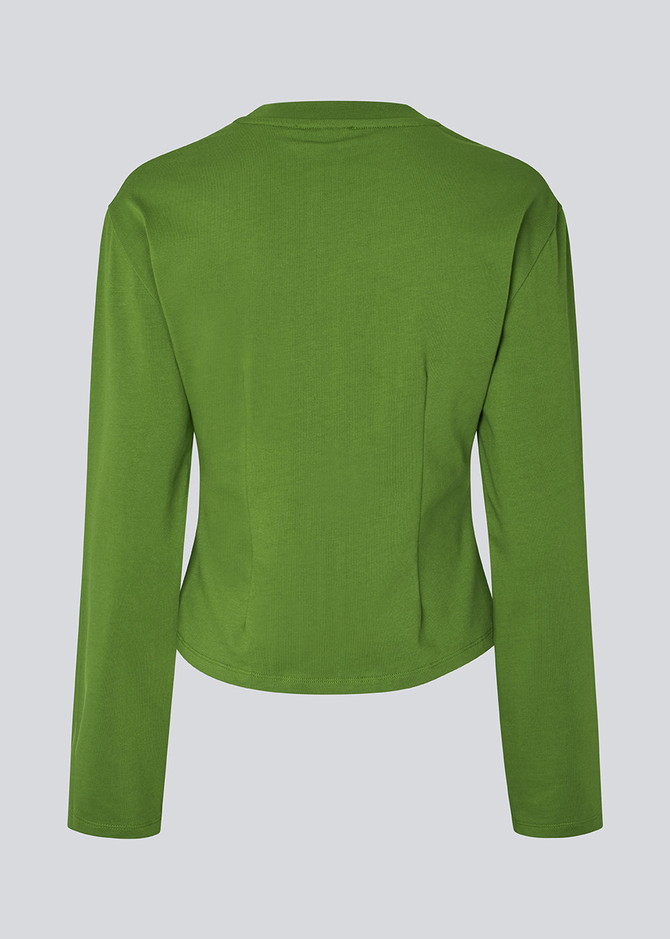 Light cropped T-shirt in soft 100% organic cotton. The TampaMD T-Shirt features a round neckline, long sleeves, and a fitted silhouette - a sleek and trendy wardrobe essential, perfect for layering or casual looks.