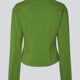 Light cropped T-shirt in soft 100% organic cotton. The TampaMD T-Shirt features a round neckline, long sleeves, and a fitted silhouette - a sleek and trendy wardrobe essential, perfect for layering or casual looks.