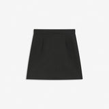 Simple and a must-have stylish A-shaped skirt. Tanny short skirt has elastic at the waist and the strechable material creates the perfect fit.