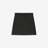 Simple and a must-have stylish A-shaped skirt. Tanny short skirt has elastic at the waist and the strechable material creates the perfect fit.
