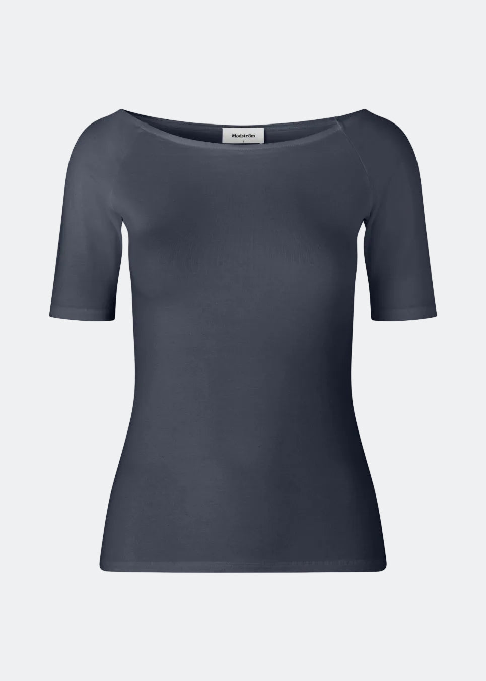 Tansy top has a simple look with a wide neckline at front and back and narrow sleeves. The top is slim fit without being tight.