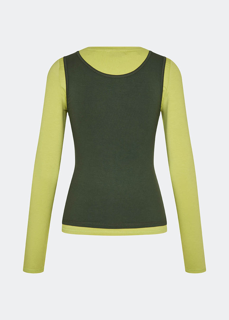 Thaliamd LS t-shirt - Split Pea/Army Dust – Modström COM