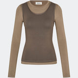 Thaliamd LS t-shirt - Spring Dust/Chocolate Chip