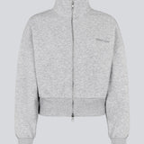 Tiamd 2way zip cardigan is designed with a high collar, a two-way zipper, and a relaxed silhouette for a cool and effortless look. A comfortable wardrobe favourite that can easily be styled for both everyday wear and matching co-ord sets.
