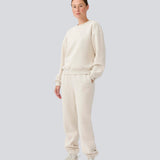 Sweatpants with logo in a cotton mixture. TiaMD pants has sidepockets, tieband and an elastic in the bottom and waist. 