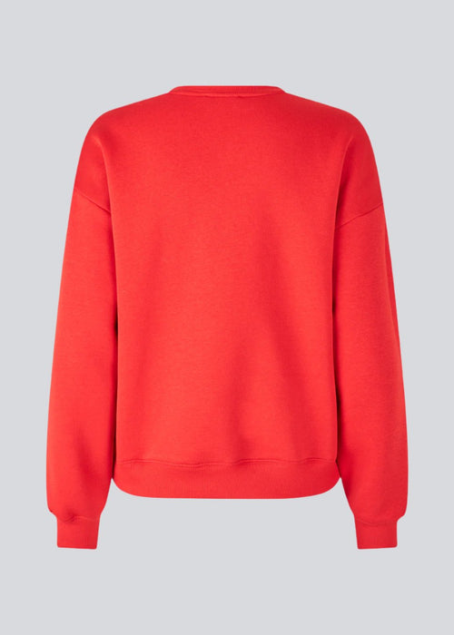 Sweatshirt in bright red with logo made in a cotton mixture. TiaMD sweat has a round neckline and ribbing at the sleeves and bottom.&nbsp;