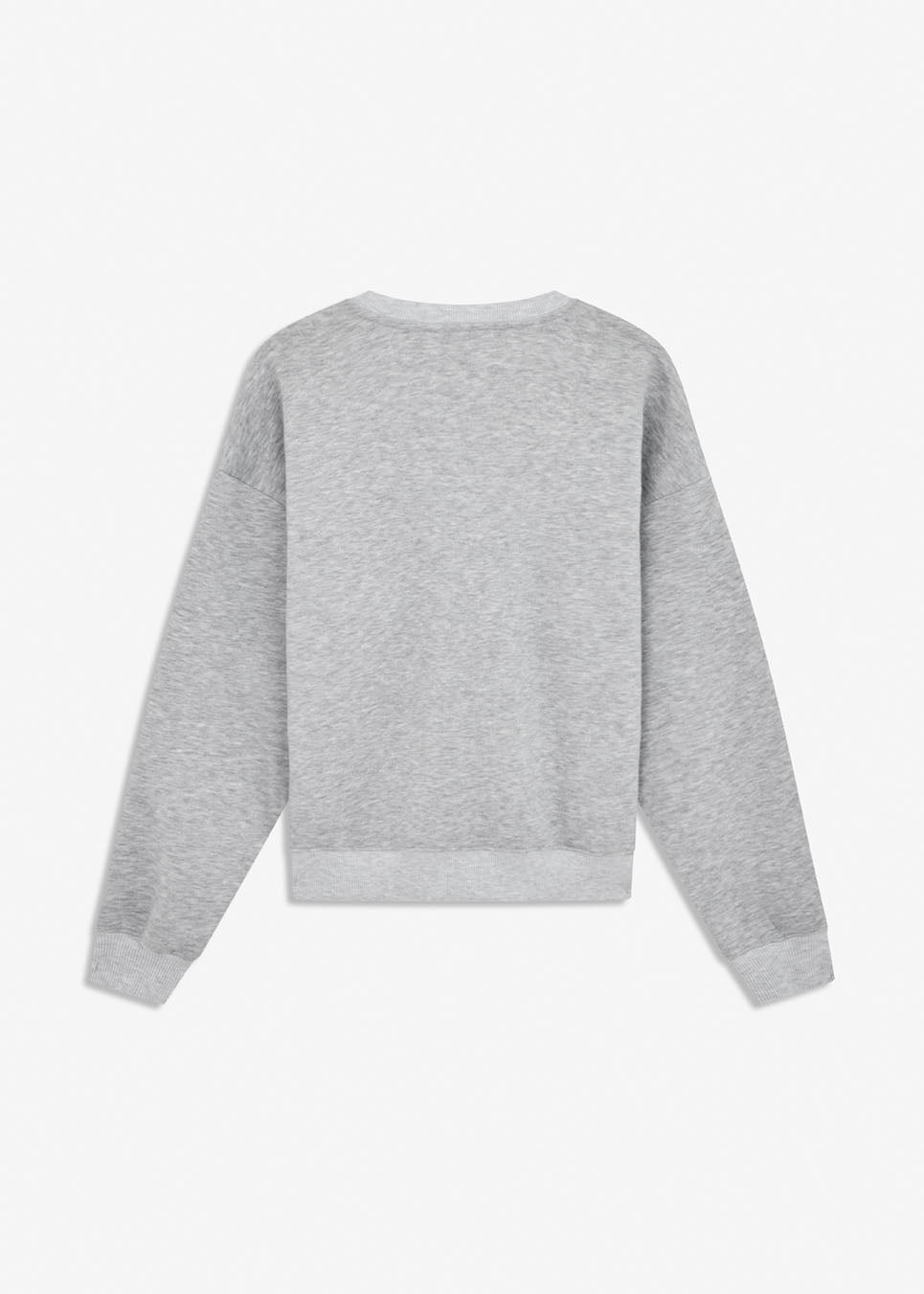 Sweatshirt in grey with logo made in a cotton mixture. TiaMD sweat has a round neckline and ribbing at the sleeves and bottom. The model is 175 cm and wears a size S/36.