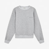Sweatshirt in grey with logo made in a cotton mixture. TiaMD sweat has a round neckline and ribbing at the sleeves and bottom. The model is 175 cm and wears a size S/36.