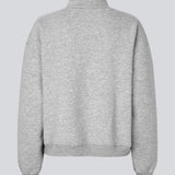 Sweatshirt with logo made in a cotton mixture. TiaMD sweat has a high neck with a zipper and ribbing at the sleeves. 