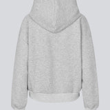 Sweatshirt in grey with a zipper and logo in a cotton mixture. TiaMD Zip has pockets, ribbing at the sleeves and bottom and a hood with strings.