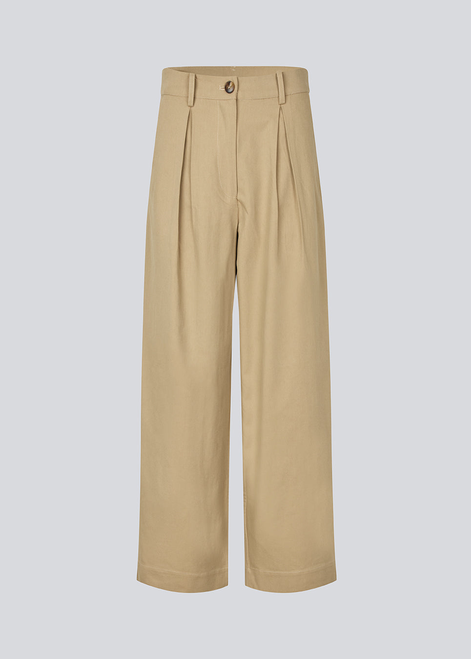 Suit pants in Twill with wide legs and pleats at the top. ToreMD pants has a medium-high waist, zipper, side pockets and paspoil pocket in the back.