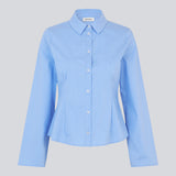 Classic fitted shirt in a cottonmix. ToveMD stripe shirt has a collar, button closure in front and long wide sleeves.