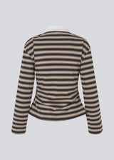 Trinnymd polo - Beige black stripe