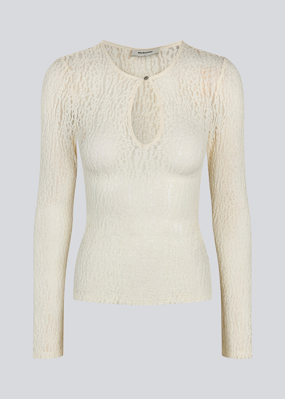 Feminine and elegant long-sleeved top in beige. The UmmiMD LS Top is made from lightweight lace with a beautiful keyhole neckline and a fitted silhouette. Perfect for both everyday wear and special occasions.

Material:
8% Elastane
92% Polyamide