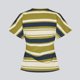Fitted T-shirt with fresh green stripes. The UrbanMD Stripe T-shirt features short sleeves, a round neckline, and delicate ruched stitching at the waist that accentuates the silhouette. A discreet chest logo completes the modern look. The model is 175 cm and wears a size S/36.


Material:
52% Cotton
48% Polyester