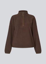 Soft fleece sweater in brown made from 100% recycled polyester. The UrielMD Fleece is designed with a high collar, half-zip closure, and a relaxed fit that creates a modern and effortless look. Perfect for chilly days and casual layering. The model is 175 cm and wears a size S/36.

Material:
100% Recycled Polyester