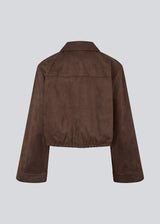 Short brown jacket in a suede look. The UsherMD Jacket features wide sleeves, a zip closure, a collar, and side pockets. The adjustable drawstring hem provides a flexible fit and a cool, feminine look. The model is 175 cm and wears a size S/36.

Material:
5% Elastane
95% Polyester

Lining:
35% Polyester
65% Rayon