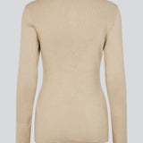 Timeless rib-knit cardigan in beige with a round neckline and front button closure. The UvisMD Cardigan features a fitted silhouette and a soft quality that gives it a feminine and elegant look. Perfect for everyday wear and layering through the seasons. The model is 175 cm and wears a size S/36.



Material:
100% Organic Cotton