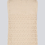 Knitted sleeveless top in beige with an openwork pattern, perfect for layering. The VesterMD top is made from 100% organic cotton and features a classic round neckline.&nbsp;
