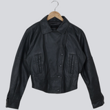 Modström Preloved Black leather jacket - Black