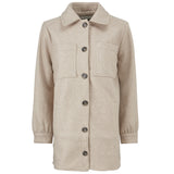 Modström Preloved Tanja solid coatigan - Beige melange