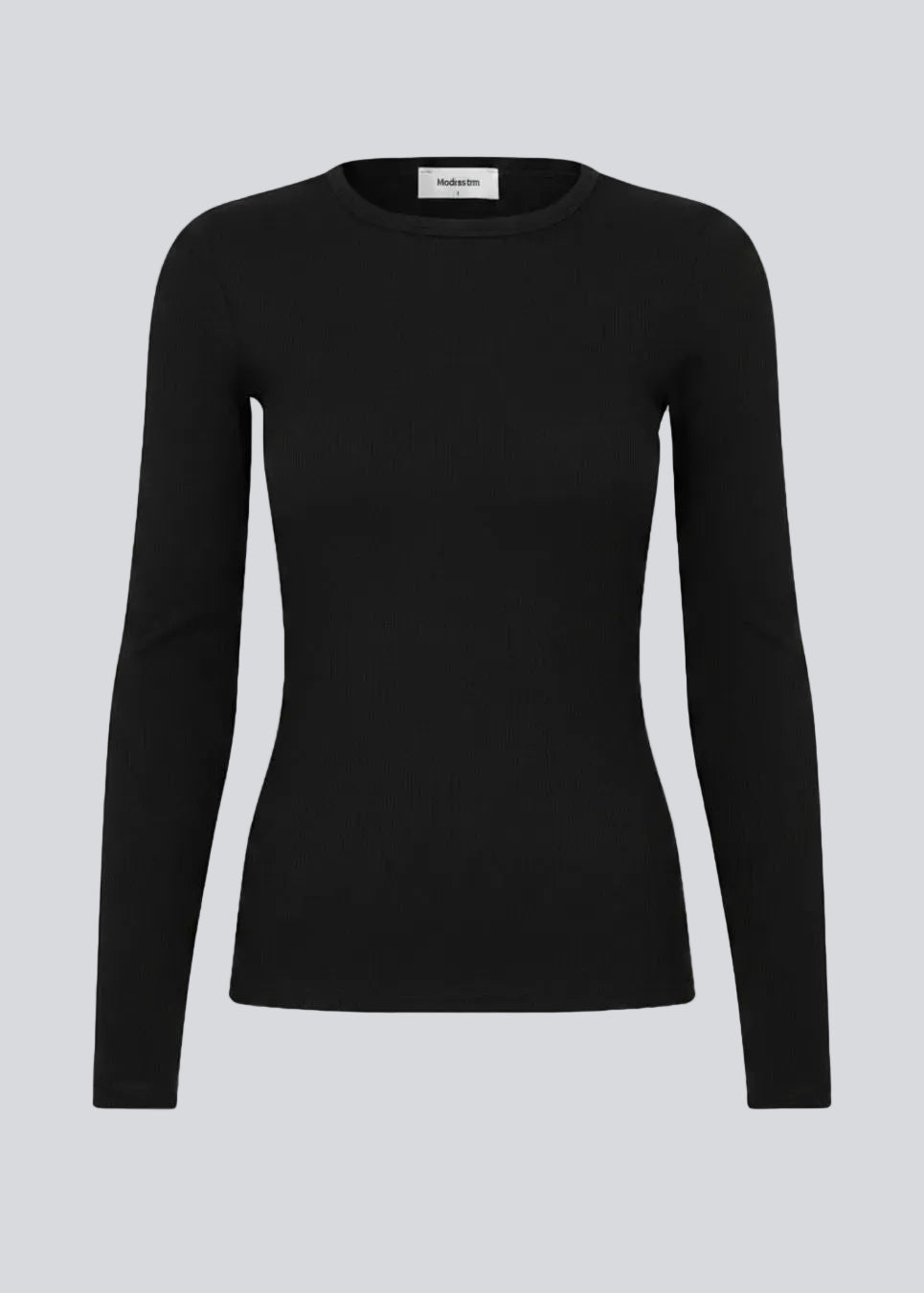 Basic black t-shirt in soft cotton rib with stretch. Igormd short t-shirt has a tight fit with short sleeves.&nbsp;